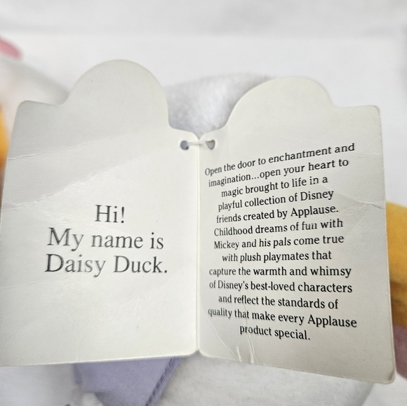 NWT Vintage Applause Disney Daisy Duck 16" Plush Stuffed Animal Kids - Picture 10 of 14